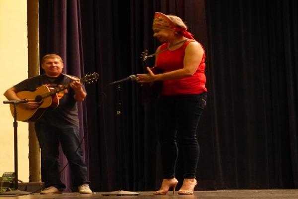 Musicians in the Barynya Russian dance troupe