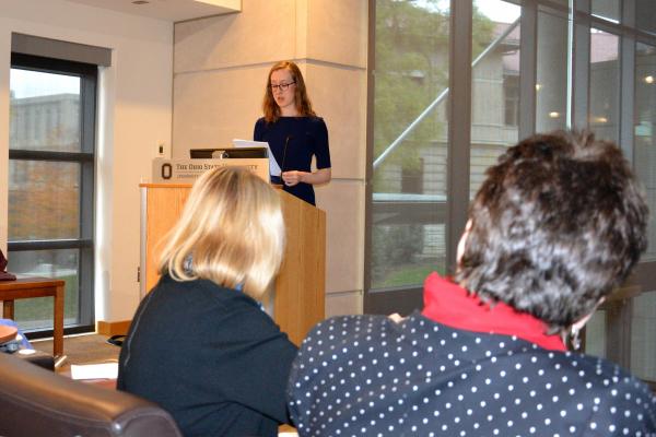 Ballard presenting on literature in Russia